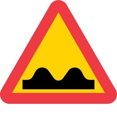 A8 Varning för ojämn väg Ö plåt