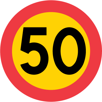 C31-5 Hastighetsbegränsning 50km/h N plast
